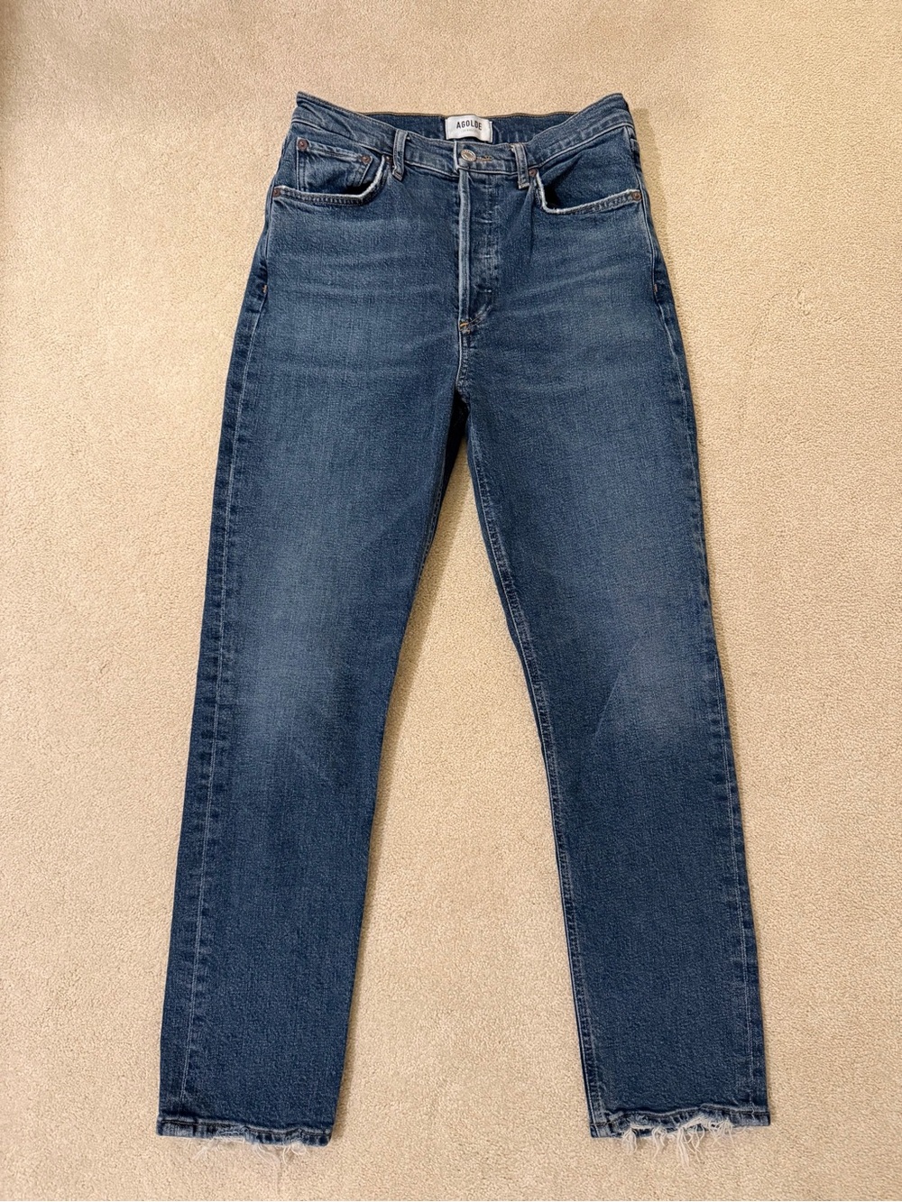AGOLDE Riley High Rise Straight Long Jeans